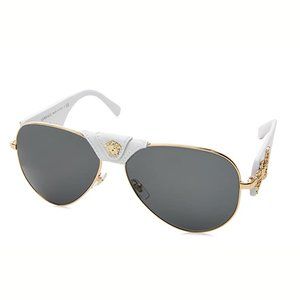 NWT Authentic Versace Gold Pilot Aviators